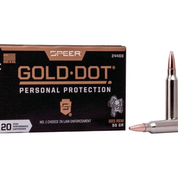 Speer Gold Dot Nickel Plated Brass .223 Rem 55-Grain 20-Rounds SP